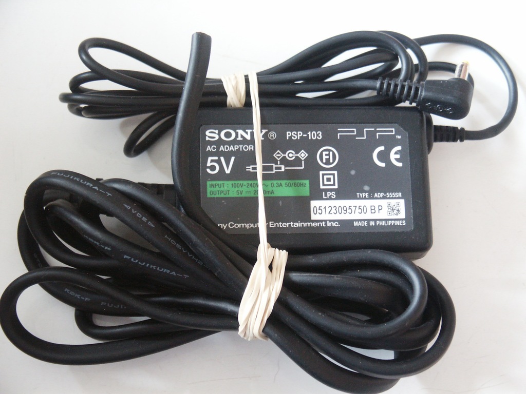 Oryginalny zasialcz Sony PSP 5V 2000mA PSP-103 GW.