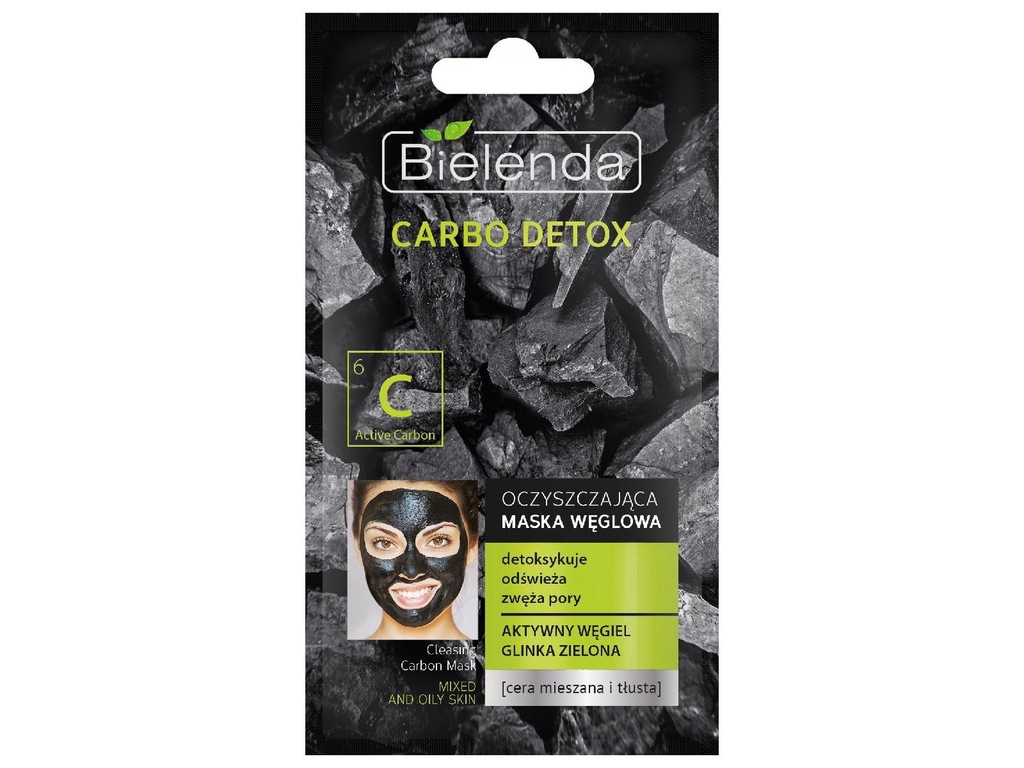 Bielenda Carbo Detox Czarny Węgiel Maska 8g