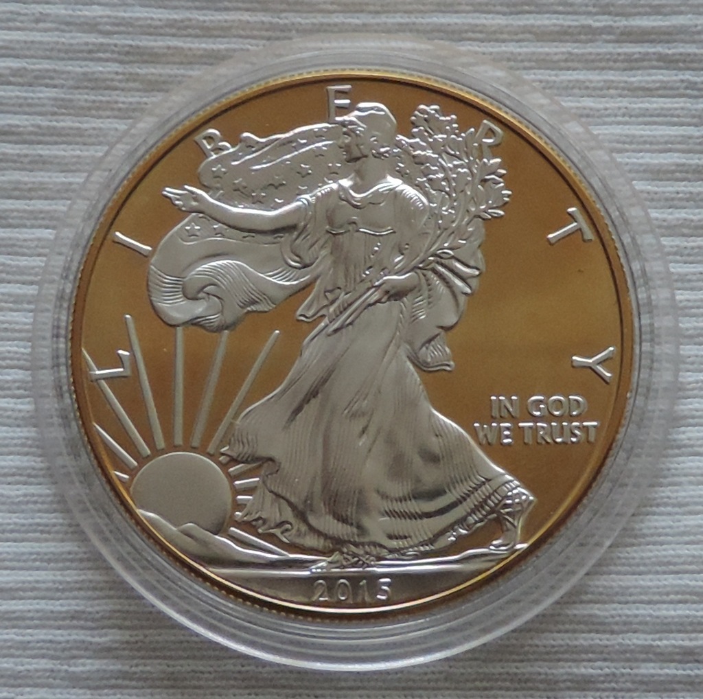USA 2015 dolar Liberty Orzeł uncja srebra 999Ag/Au