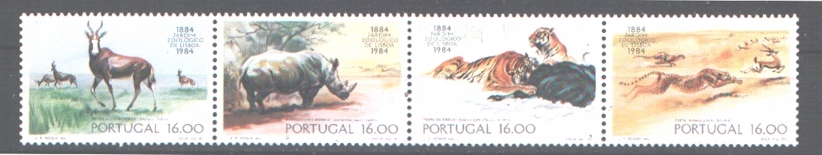 Zwierzęta seria czysta ** Pasek Portugalia1984 r