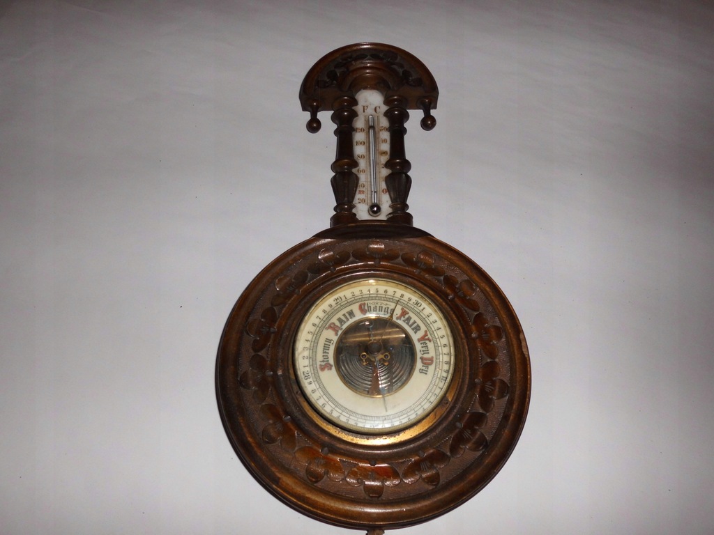 barometr z termometrem Niemcy lata 30-50te