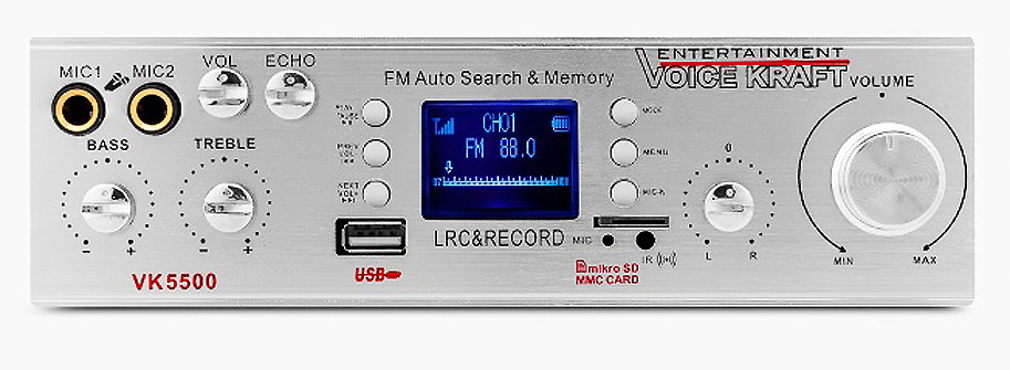 Wzmacniacz VOICE KRAFT VK-5500 2X50 USB SD KARAOKE