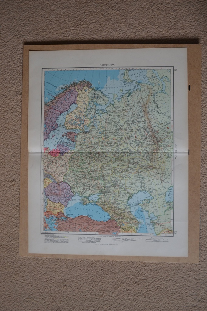 Duża mapa Europa Wschodnia, 20-lecie międzywojenne