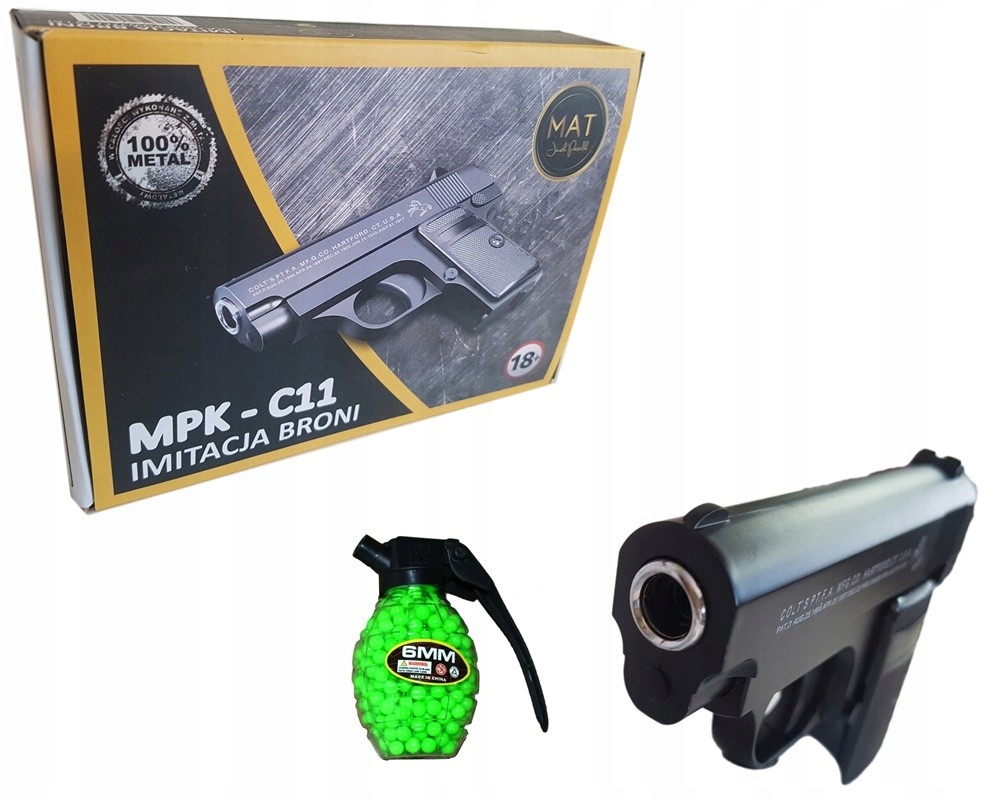 KARABIN PISTOLET METALOWY MPK-C11 PISTOLET +KULKI