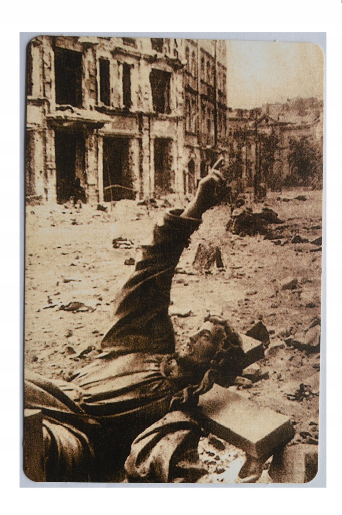 WARSZAWA-FIGURA CHRYSTUSA 1944-KOSCIÓŁ ŚW.KRZYŻA