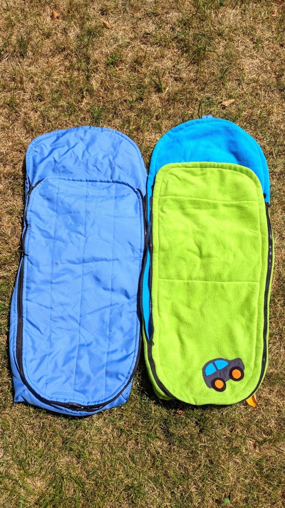 Niebiesko-zielony śpiworek dla wózka Baby Jogger