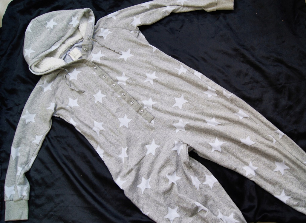 next kombinezon piżama z kapturem gwiazdki onesie