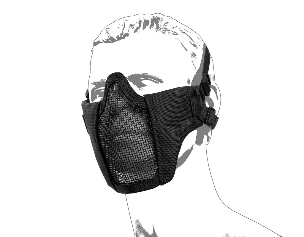 Maska ochronna typu Stalker ASG Metal Mesh - Black