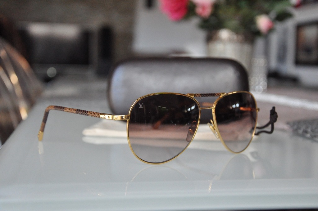 LOUIS VUITTON OKULARY PILOTKI DAMIER EBENE Z0202U
