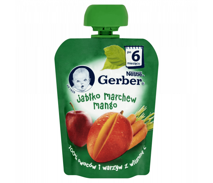 GERBER Mus jabłko marchew mango