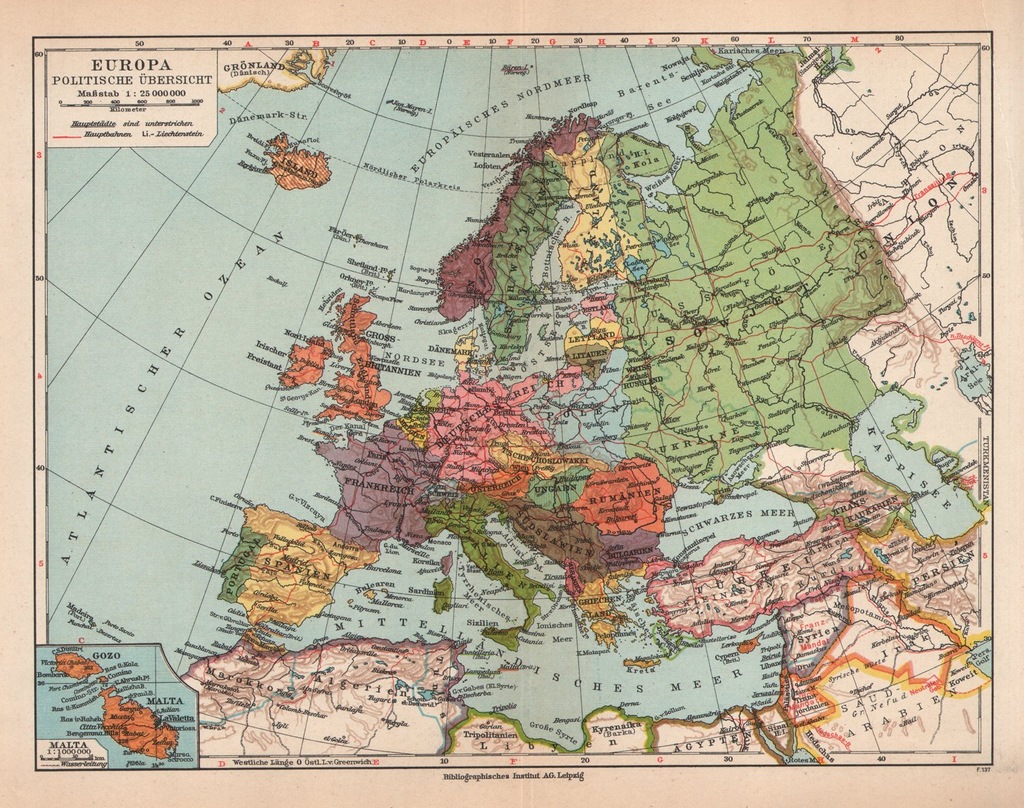 EUROPA 1933 rok ORYGINAŁ