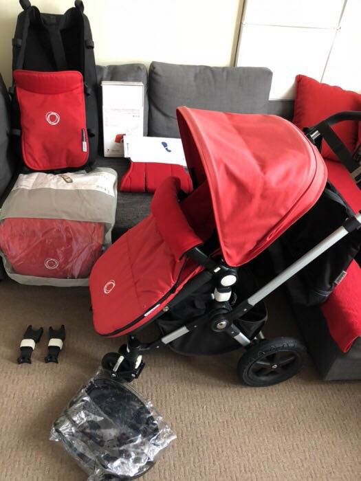 Bugaboo Cameleon 3 Czerwony Duży zestaw zakupUK