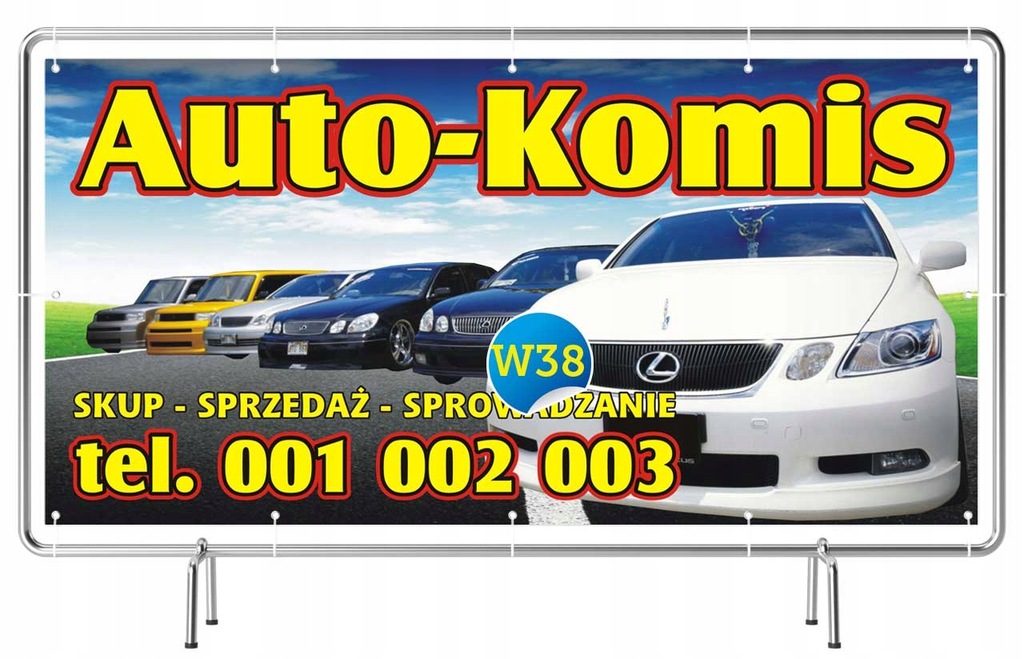 Solidny Baner reklama 3x1 Auto Komis Projekt grats