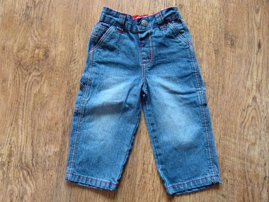 Jeansowe spodnie bojówki dla malucha r.  80 cm