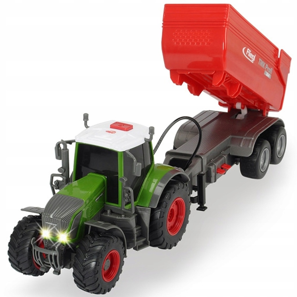 DICKIE Traktor Fendt Przyczepa Wywrotka Fliegl