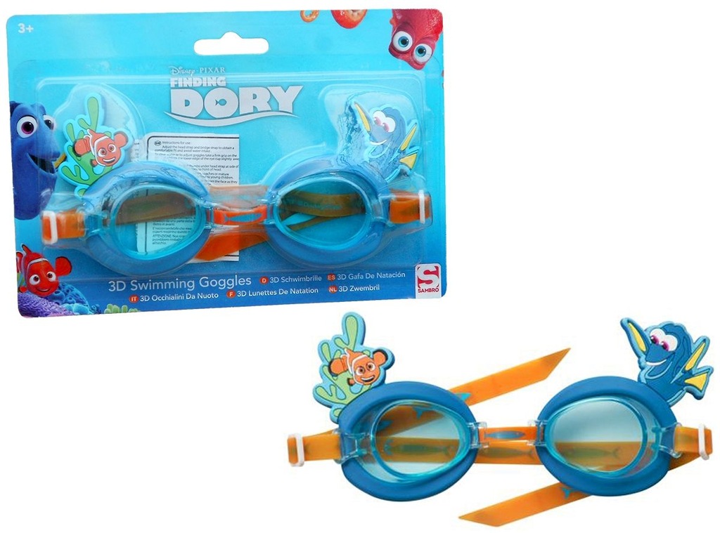 Okulary do pływania 3D Gdzie jest Dory?