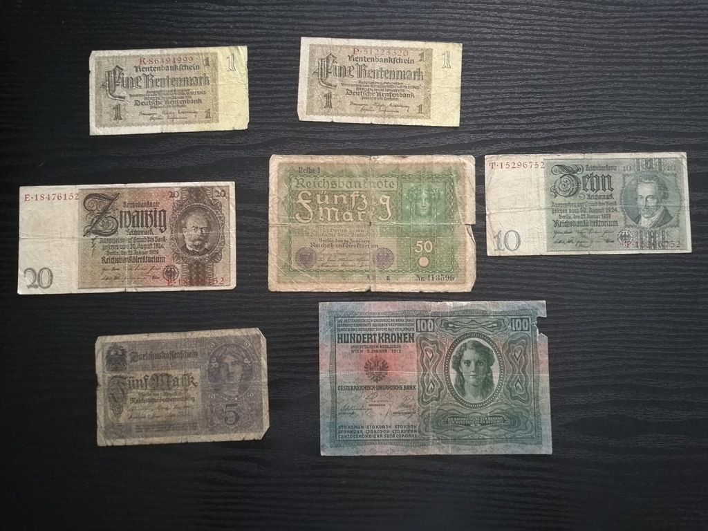 banknoty Marki Niemieckie Przedwojenne
