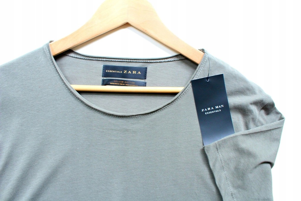 ZARA MAN ESSENTIALS MORSKI T-SHIRT roz. L