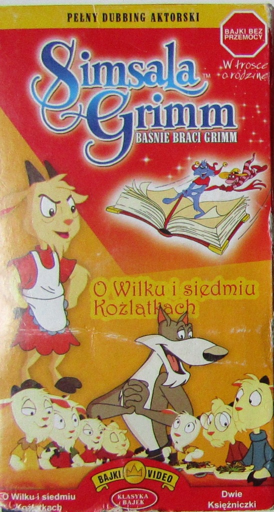 + VHS SIMSALA GRIMM O WILKU I SIEDMIU KOŹLĄTKACH