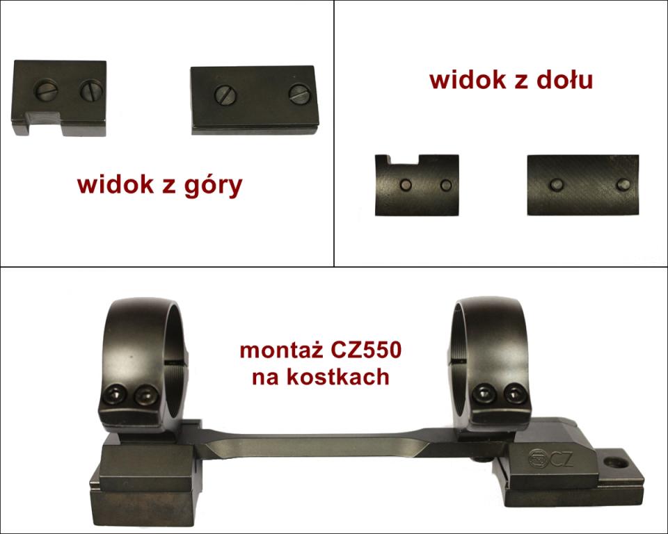 KOSTKI POD MONTAŻ SZYNOWY do BRNO 98 / MAUSER