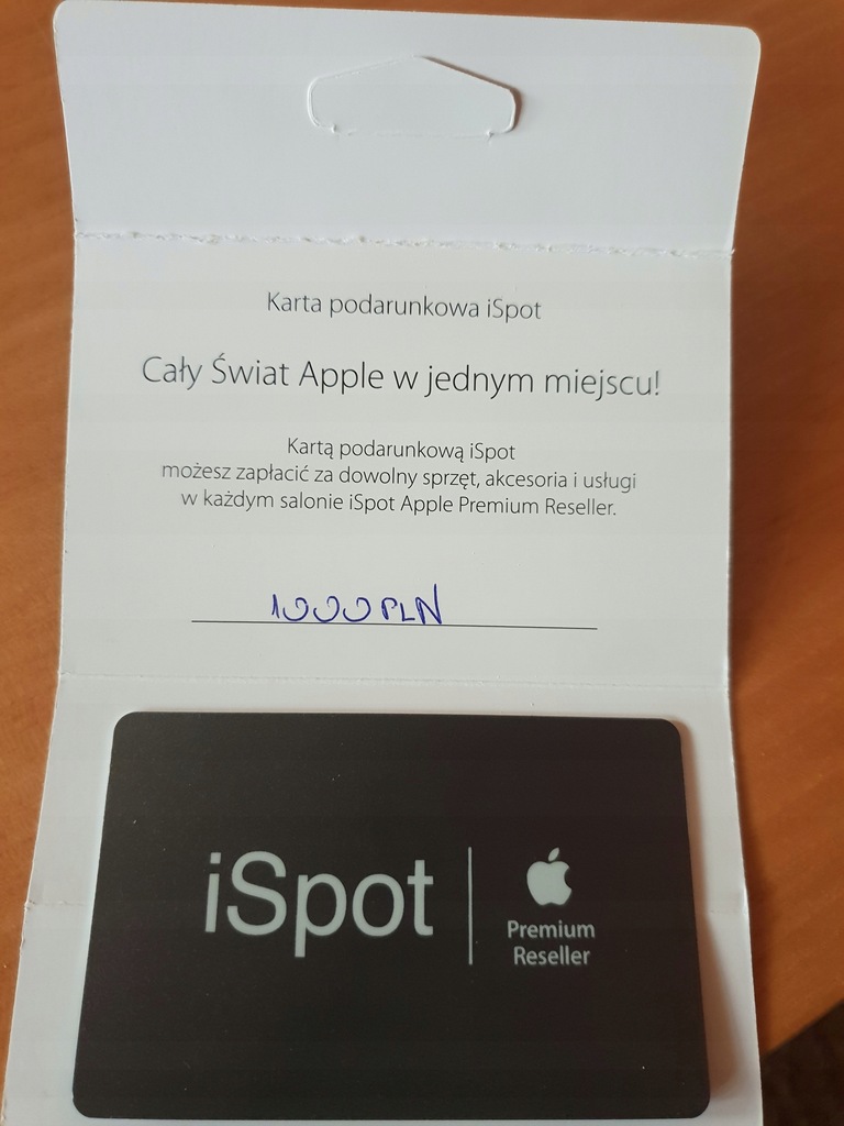 Karta Podarunkowa iSpot Apple 1000 zł, OKAZJA !!!!