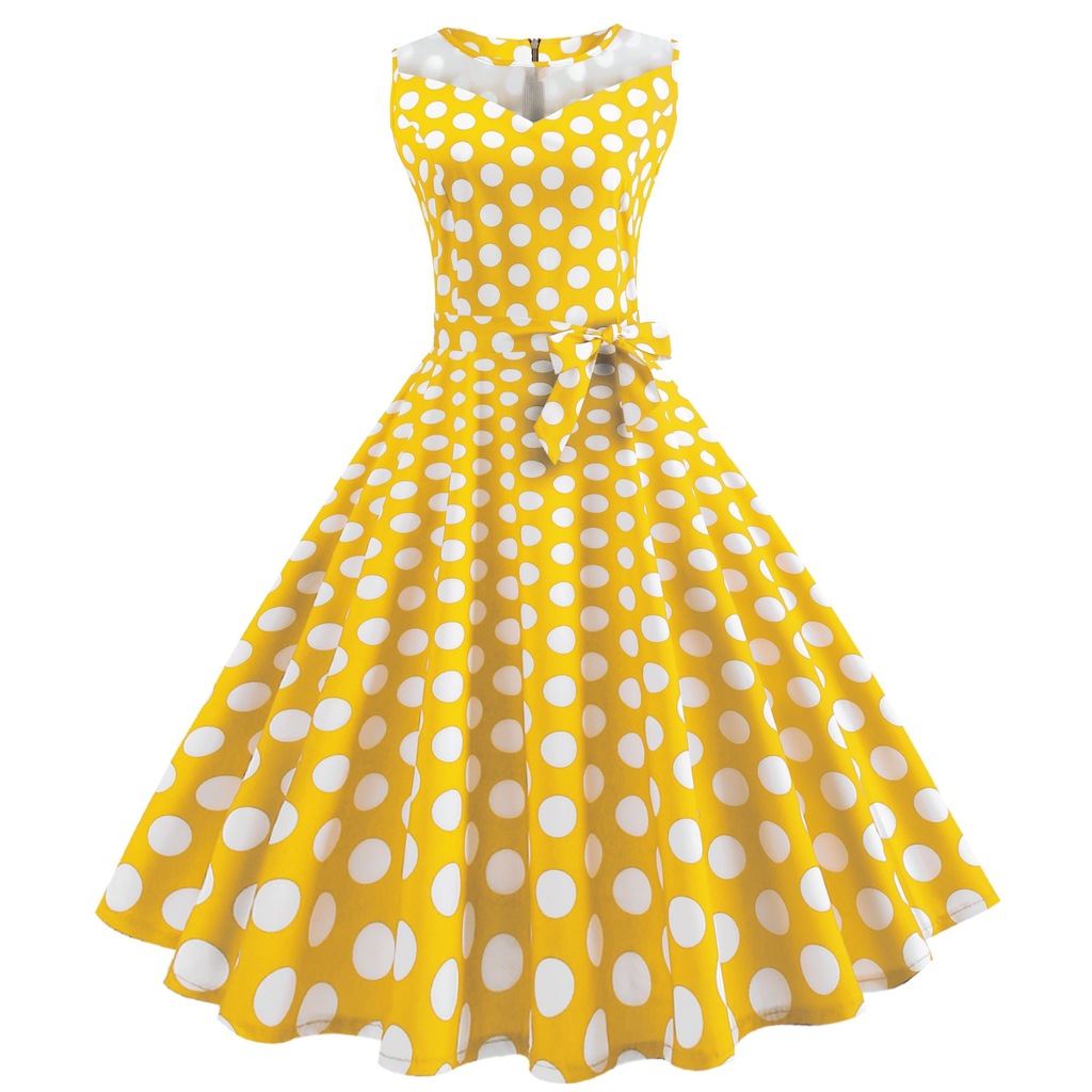 sukienka retro pin up groszki 10 kolorów L