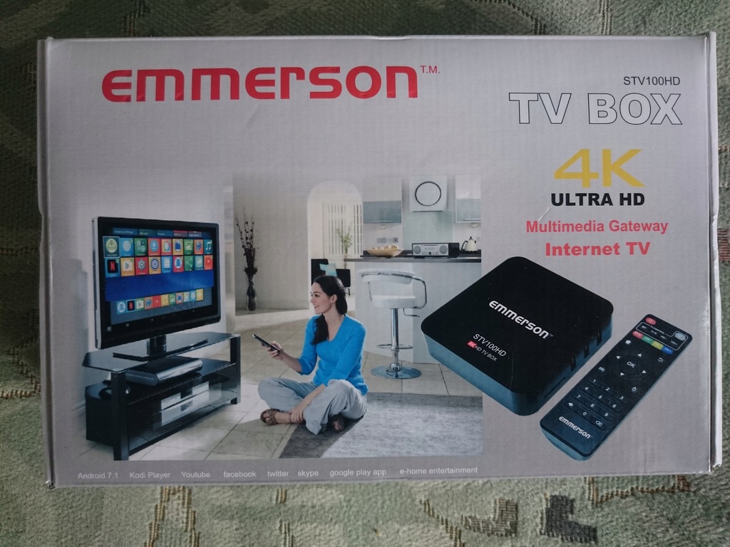 TV Box Emmerson STV100HD, 4k, Wi-Fi, lan,