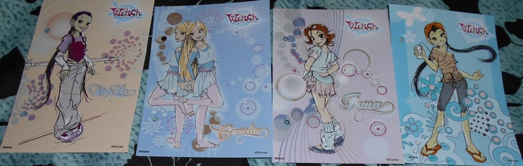Karteczki Witch  tzw. brokatowe A6, 4 szt. d