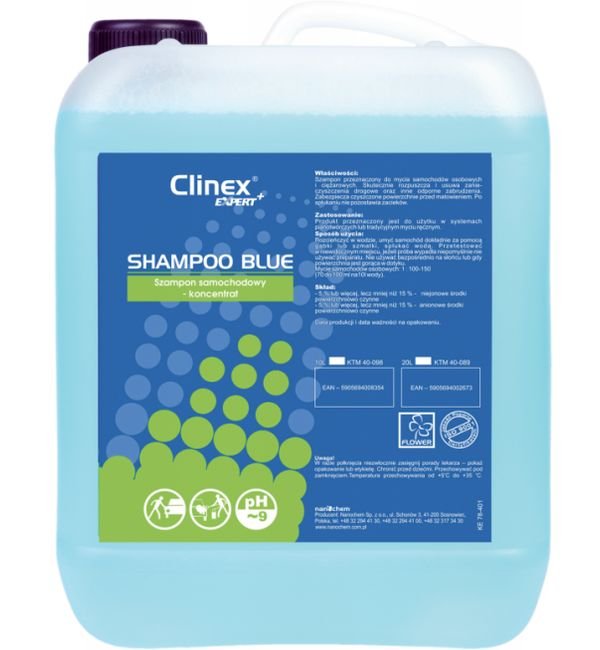 Szampon samoch. Clinex-Exp SHAMPOO BLUE 20 L konc.
