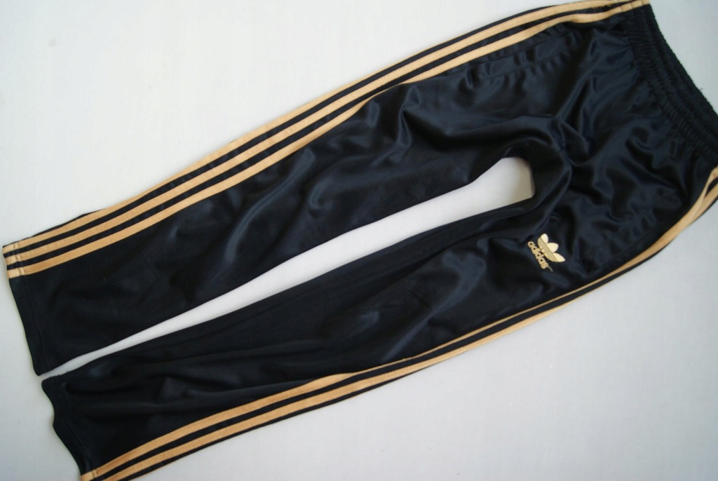 1709g24 ADIDAS czarne SPODNIE dresowe z PASKIEM L
