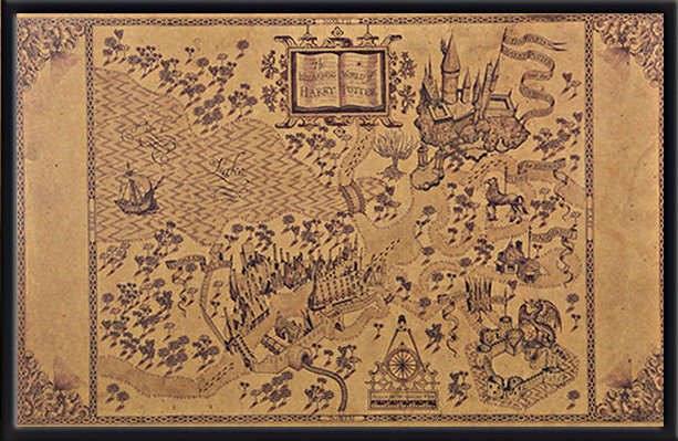 Plakat mapa kraina Harrego Pottera