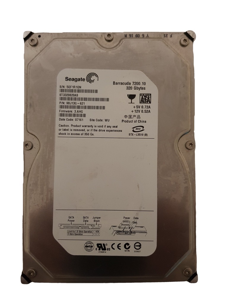 Seagate 320 GB SSATA ST3320820AS Igła!! PmP FV%