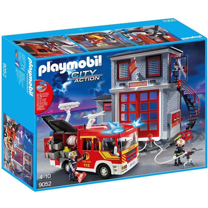 Playmobil Straż Pożarna Zestaw Wóz i Remiza 9052