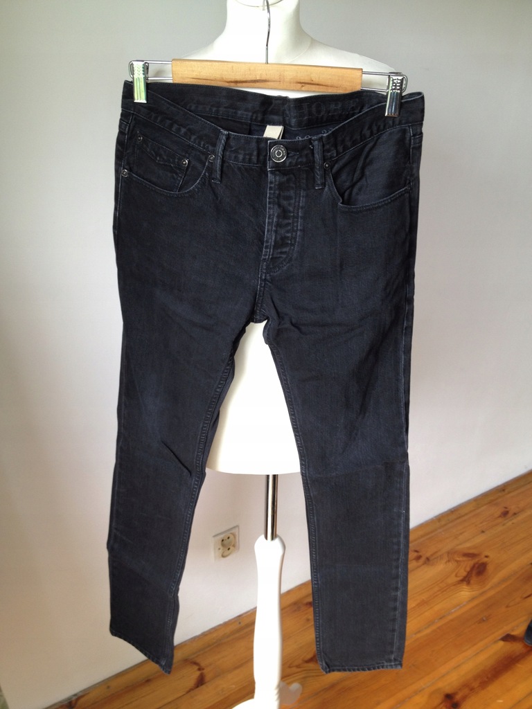 BURBERRY BRIT - czarne jeansy - 30 W 32 L - SKINNY