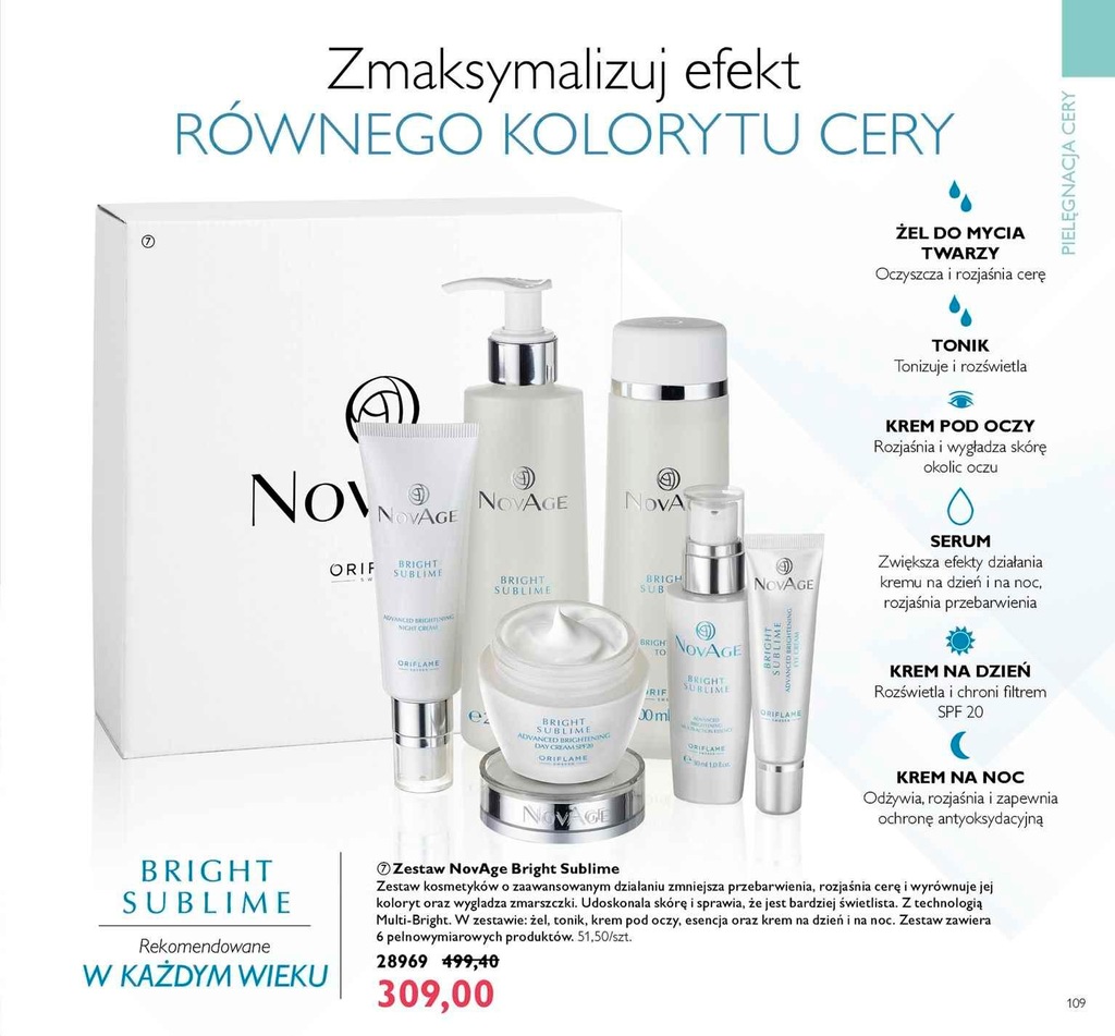 Oriflame NOVAGE BRIGHT SUBLIME zestaw - 7298196405 - oficjalne archiwum ...
