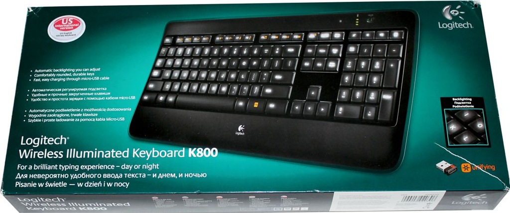 Logitech Wireless Illuminated Keyboard K800