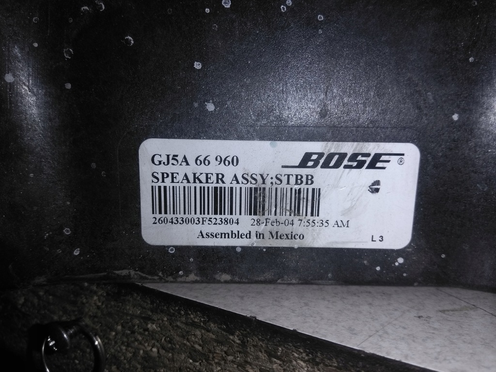 SUBWOOFER BOSE MAZDA 6 GH 0712 GJ5A 66 960 7638591957 oficjalne