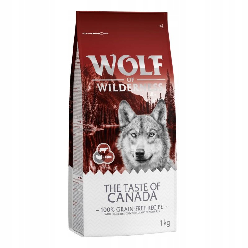 Wolf The Taste Of Canada wołowina,dorsz,indyk 1kg
