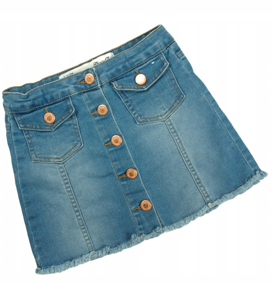 DENIM CO Fajna jeansowa spódniczka niebieska 116