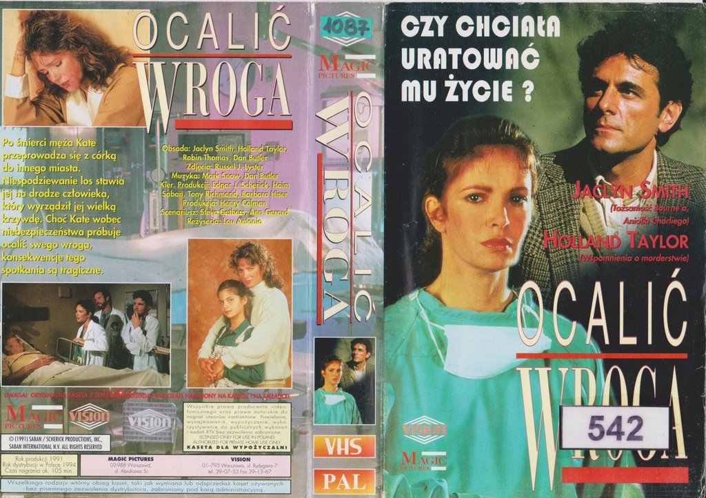 [VHS-817] OCALIĆ WROGA - Jaclyn Smith - rarytas !!