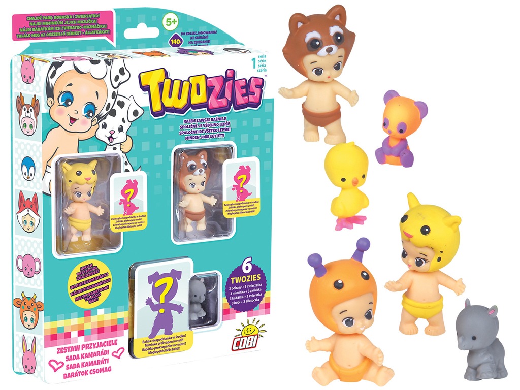 TWOZIES Bobaski 6-pak Figurki ZESTAW Cobi New TV