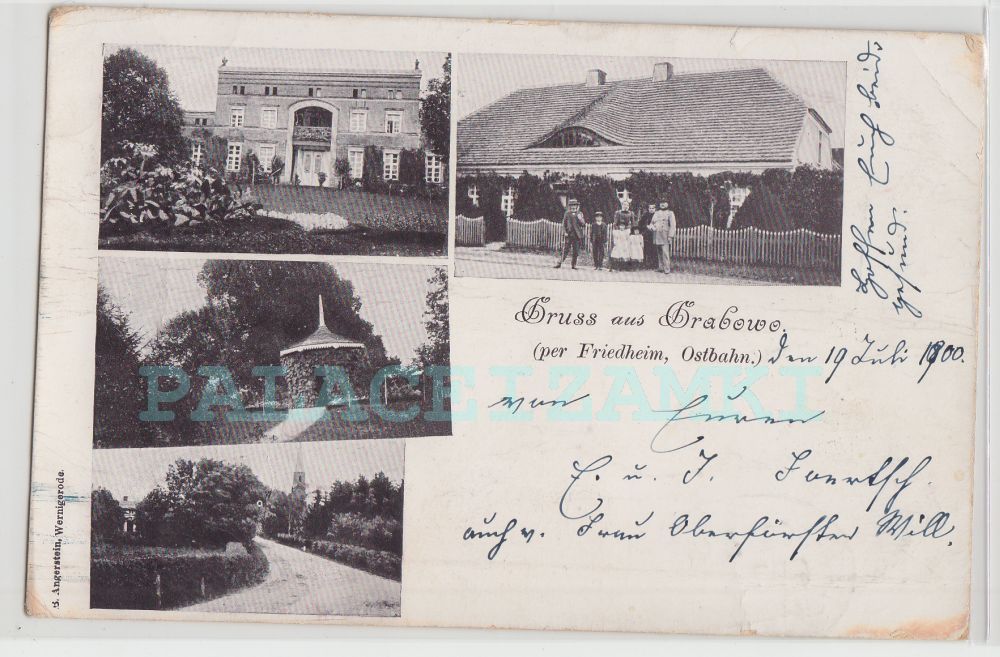 GRABÓWNO Grabowo k. Piła Miasteczko K. pałac 1900