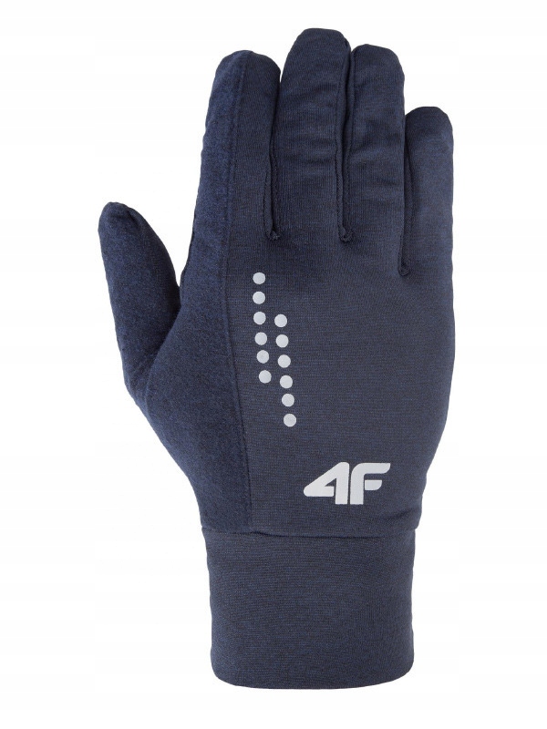 4F rękawiczki ciemny denim melanż M