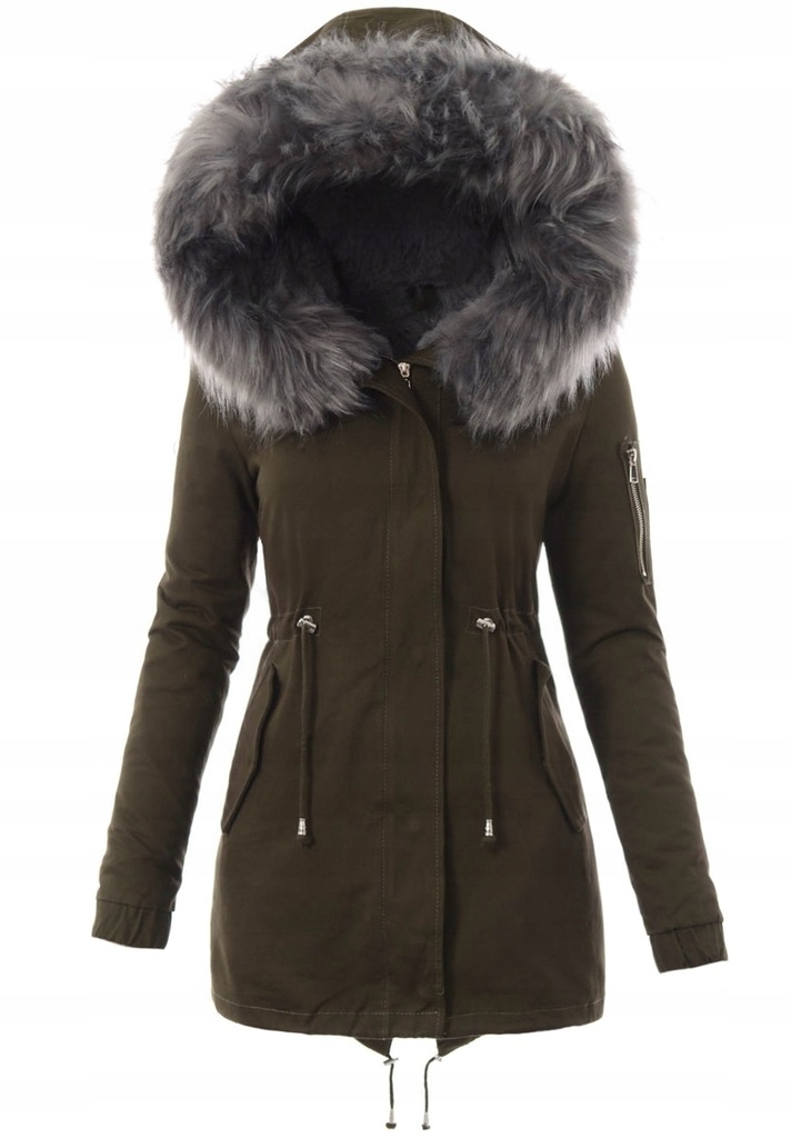 3009 damska parka kurtka 2w1 zimowa zielona 3009 damska parka kurtka 2w1 zimowa zielona