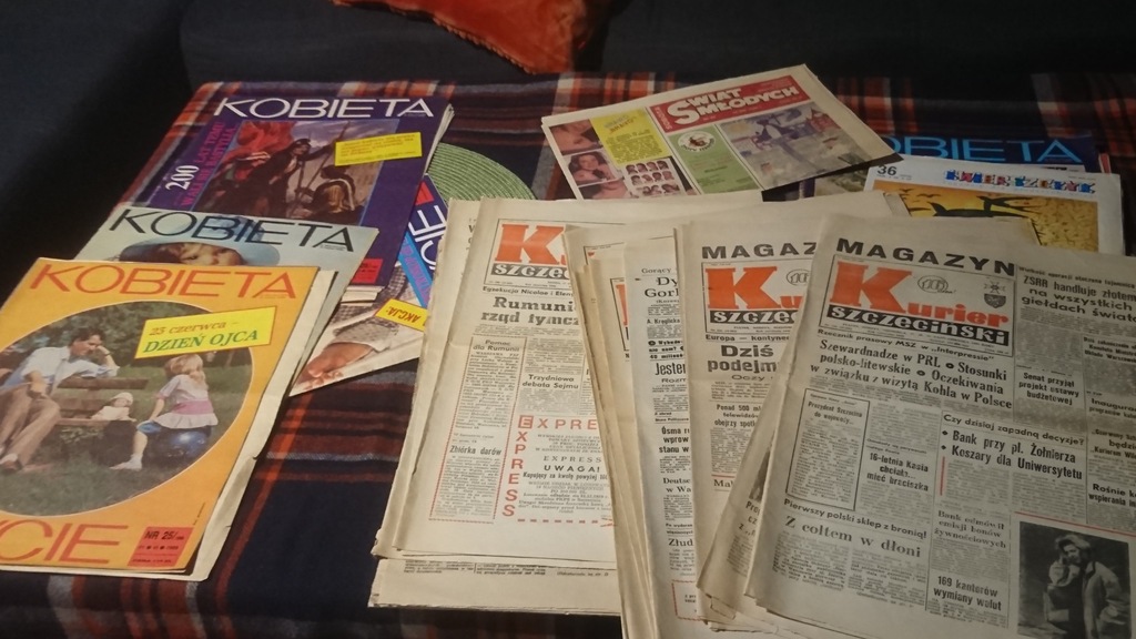 stare gazety kurier szczeciński glos prl 1989!!