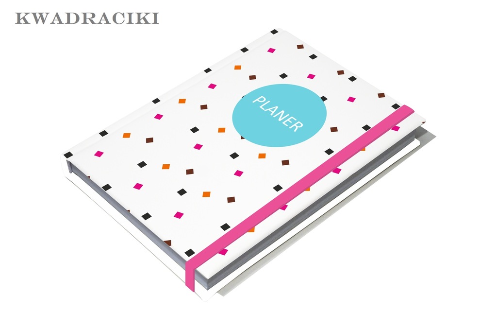 Planer Planner Notes B5 z gumką KWADRACIKI