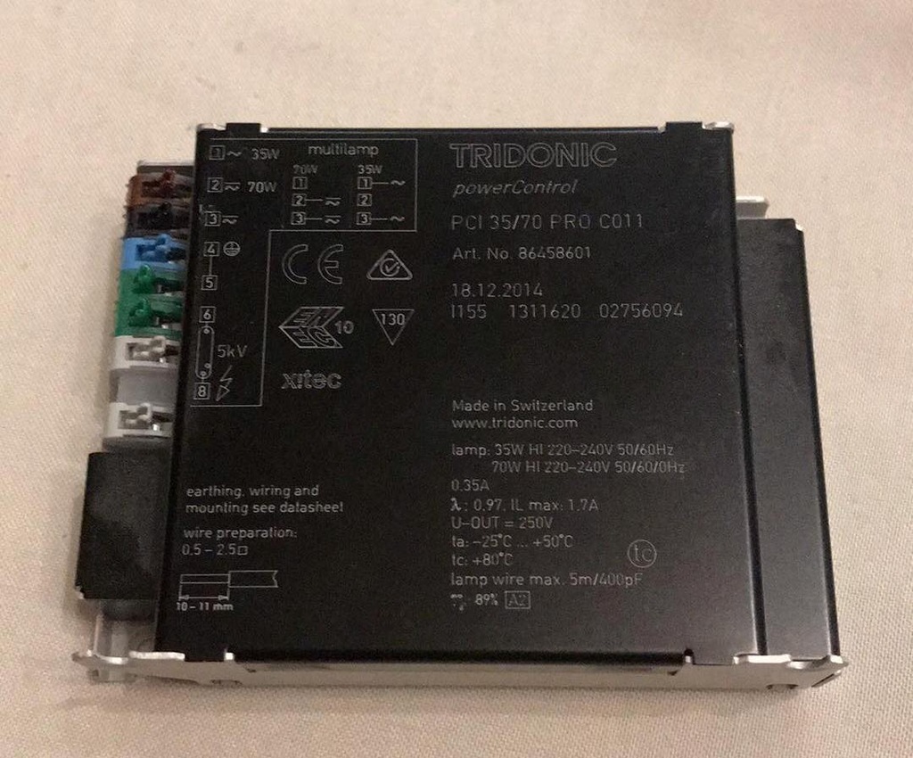 statecznik starter tridonic PCI 35 70 W PRO C011