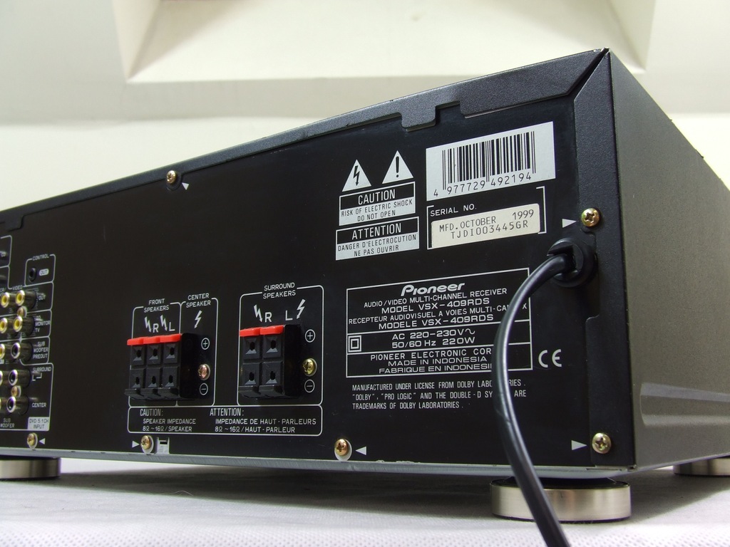 Amplituner PIONEER VSX-409RDS /5x80W/Prologic/ - 7390153798 - oficjalne