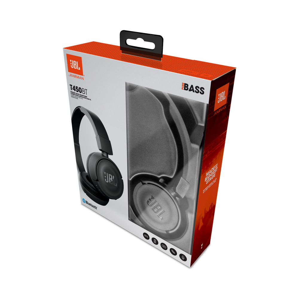 Słuchawki bezprzewodowe Bluetooth JBL T450BT BASS - 7438104043 ...