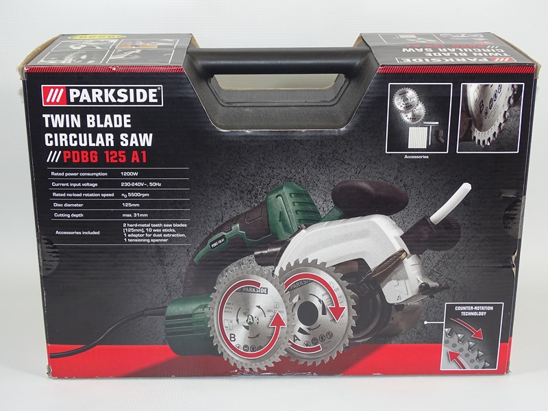 JAK NOWA! PIŁA DWUTARCZOWA PARKSIDE PDBG 125 A1